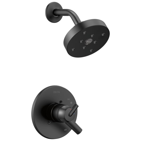 Delta Trinsic Monitor 17 Series H2Okinetic Shower Trim Matte Black T17259-BL - main